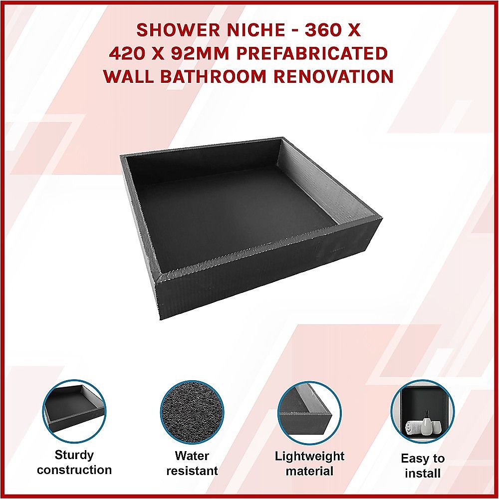 Shower Niche Prefabricated Wall 360 x 420 x 92mm Bathroom Renovation