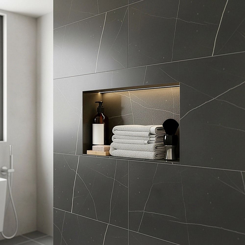 Shower Niche Prefabricated Bathroom Wall Renovation - 350 x 600 x 92mm