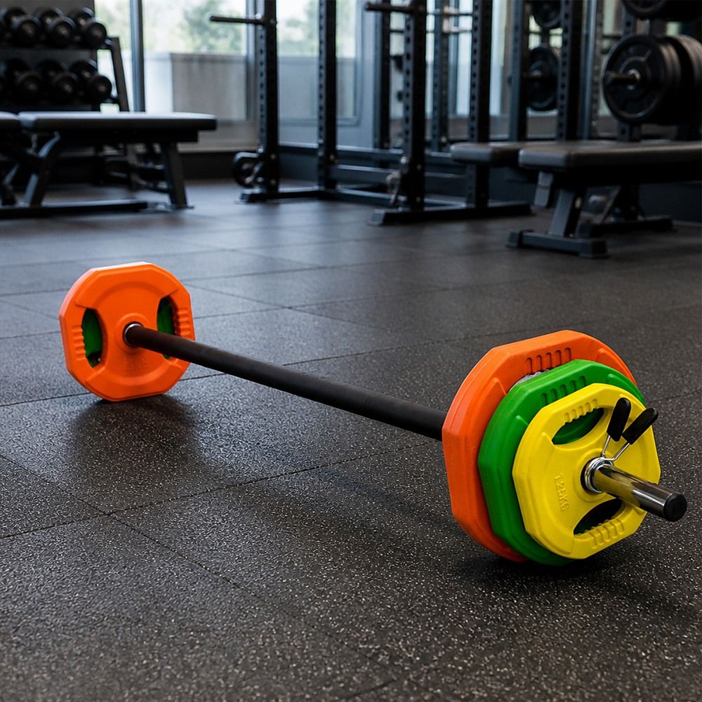 Standard Rubber Coloured Barbell 20kg