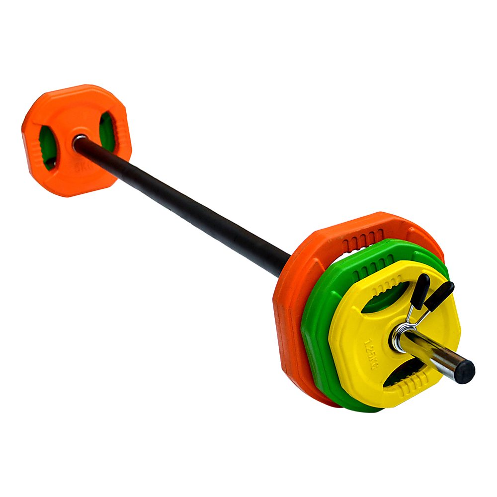Standard Rubber Coloured Barbell 20kg