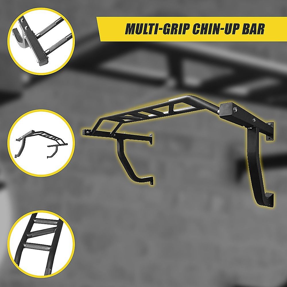 Wall Mounted Multi Grip Chin Up Bar – Heavy Duty Pull Up Station for Upper Body Training