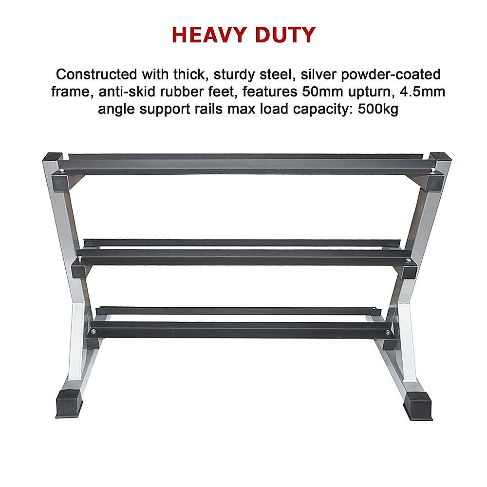 Dumbbell Rack 3-Tier - Dumbbell Weights Storage