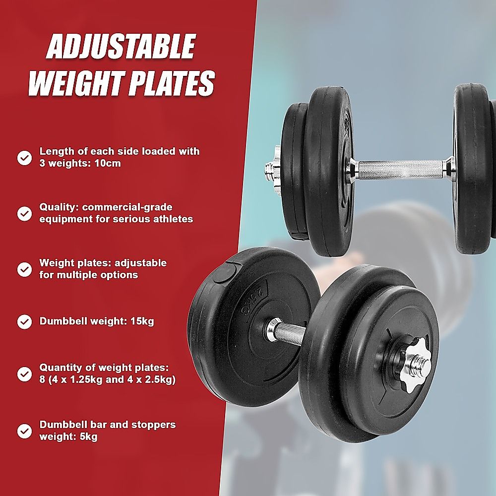 Adjustable Dumbbell Weight Set - 20KG
