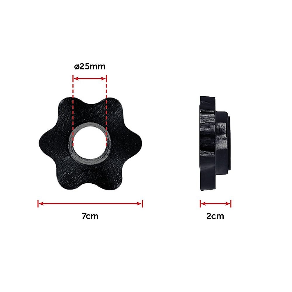 Dumbbell Bar 45cm - 1 Pair 25mm Diameter PVC Coated Dumbbell Handle