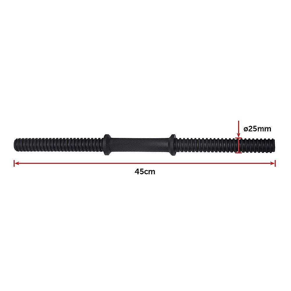 Dumbbell Bar 45cm - 1 Pair 25mm Diameter PVC Coated Dumbbell Handle