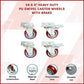 Heavy Duty PU Swivel Castor Wheels with Brake - 4 x 4"