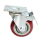 Heavy Duty PU Swivel Castor Wheels with Brake - 4 x 4"