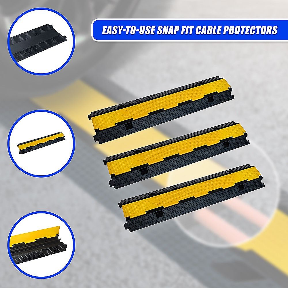 Home Gardenal Wire Cover 3pcs 2-Cable Heavy Duty Protector Dual Channel