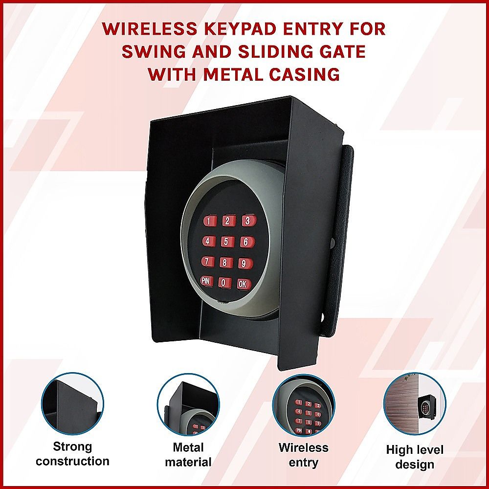 Wireless Keypad Entry for Swing & Sliding Gate with Metal Casing