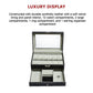 Watch Display Case with Lock Key - 12 Grids Leather Jewelry Storage Box Organizer