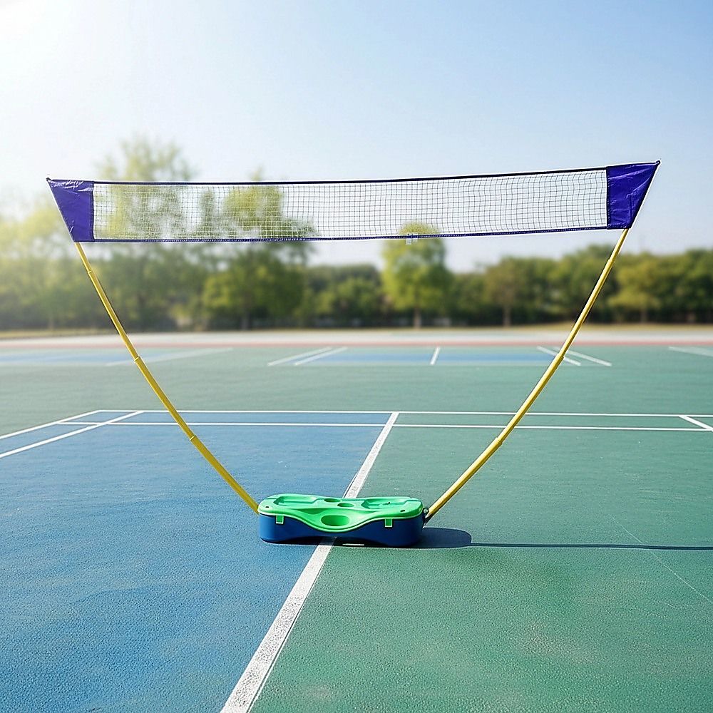 Badminton Combo Set Folding Portable Volleyball Net Outdoor Sports