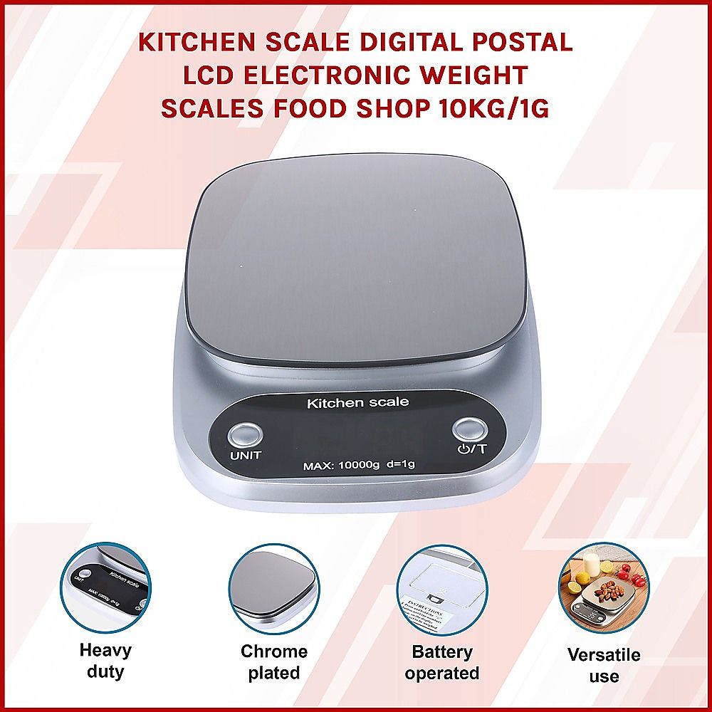 Digital Kitchen Scale Postal LCD Electronic Weight Scales for Food 10kg/1g