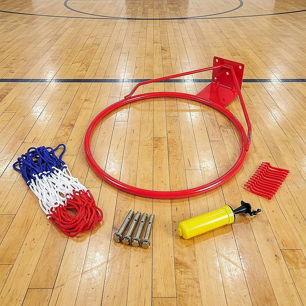 Wall Mounted Basketball Hoop Pro Size with Ring, Goal Net, Rim for Outdoor Dunking