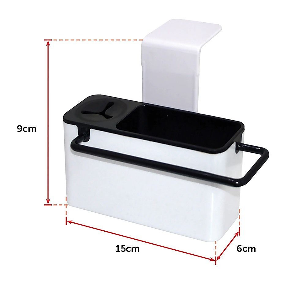 Sink Aid Self-Draining Caddy for Kitchen Sponges, Brush, Soap