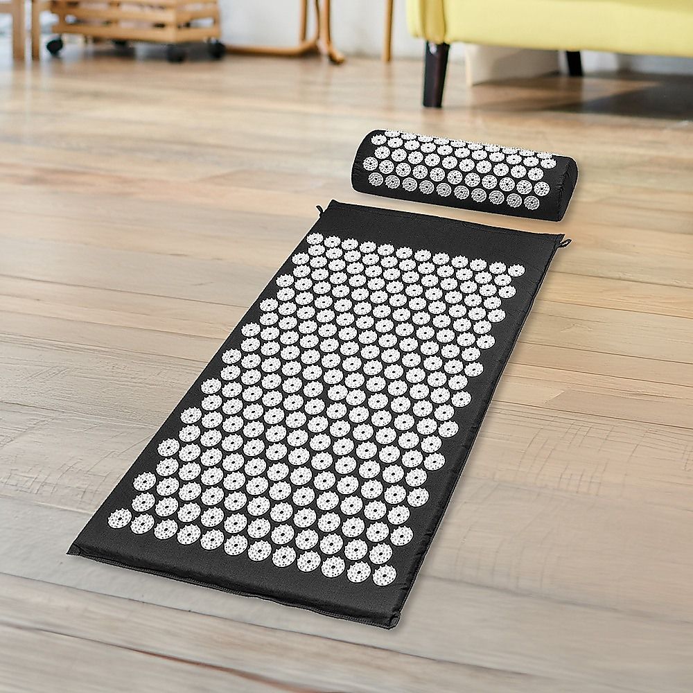Massage Acupressure Yoga Mat with Pillow Sit Mats for Pain, Stress, Soreness Relief