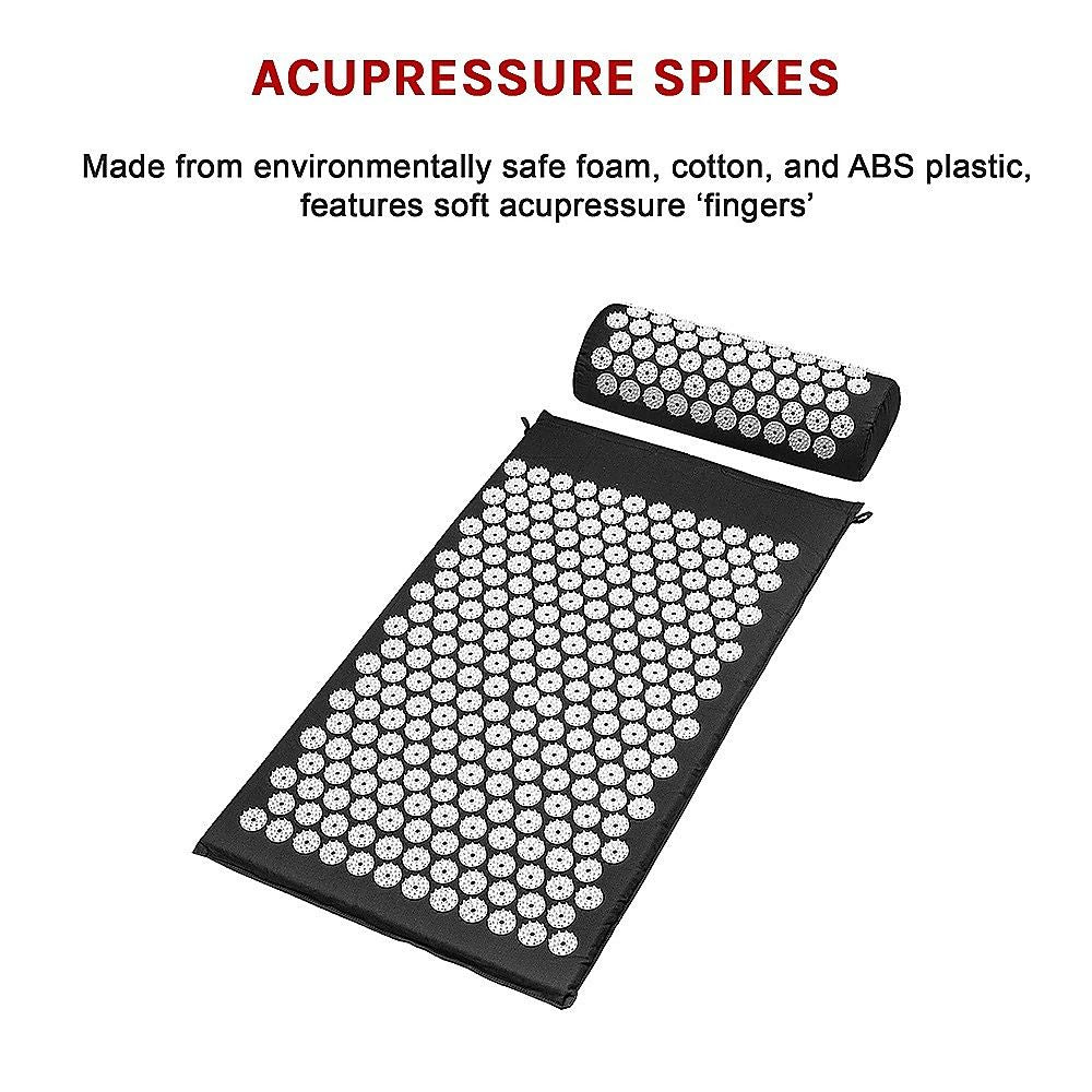 Massage Acupressure Yoga Mat with Pillow Sit Mats for Pain, Stress, Soreness Relief