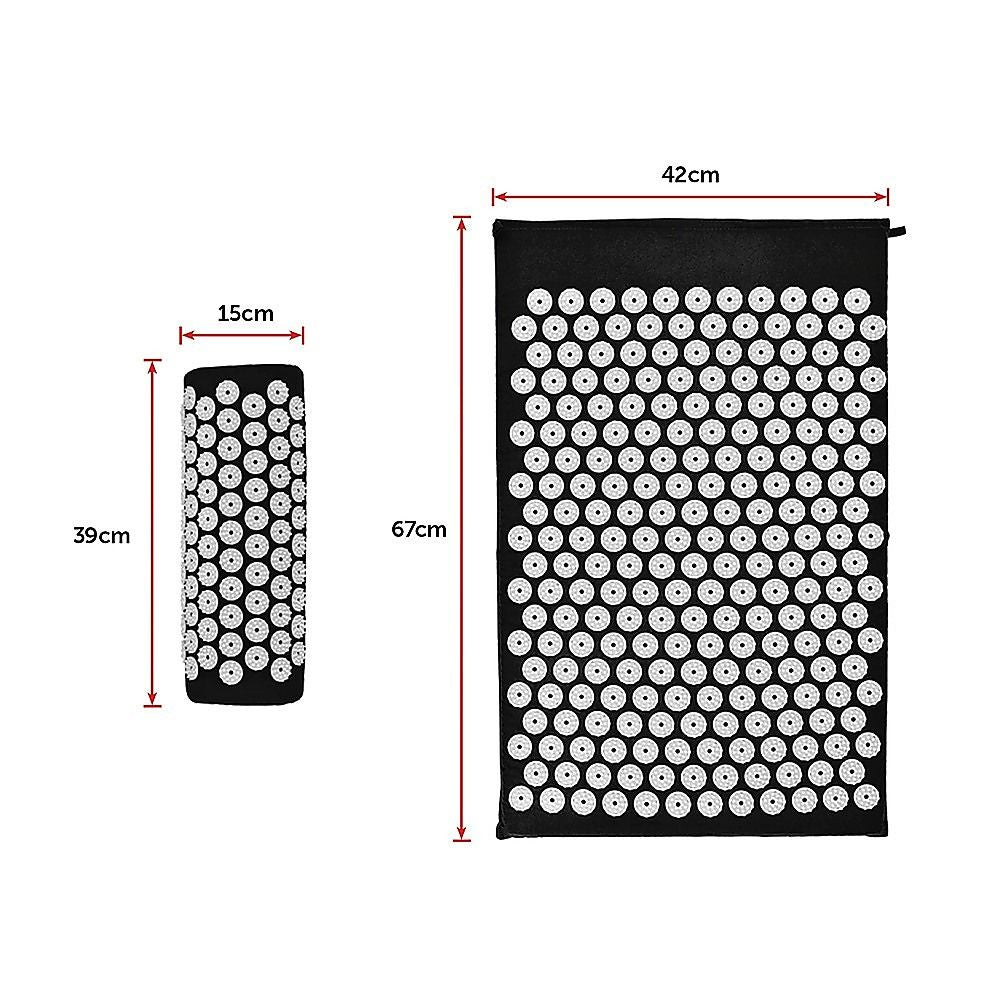 Massage Acupressure Yoga Mat with Pillow Sit Mats for Pain, Stress, Soreness Relief