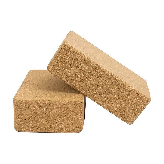 Yoga Block Set of 2 ECO-Friendly Cork Organic Prop Exercise Brick