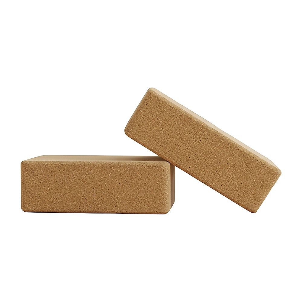Yoga Block Set of 2 ECO-Friendly Cork Organic Prop Exercise Brick