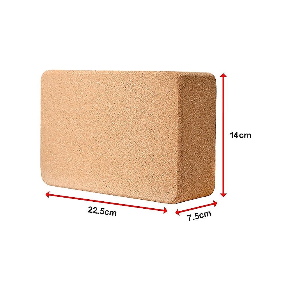 Yoga Block Set of 2 ECO-Friendly Cork Organic Prop Exercise Brick