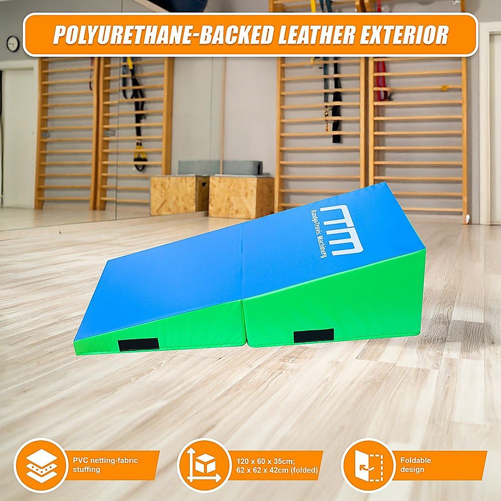 Gymnastics Mat Foldable Soft Incline 120x60x35cm Wedge Yoga Training