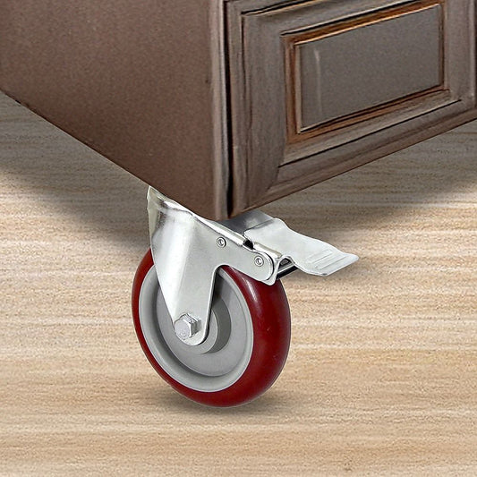 Heavy Duty Swivel Castor Wheels 5" 400kg - 4 PCS with Brake