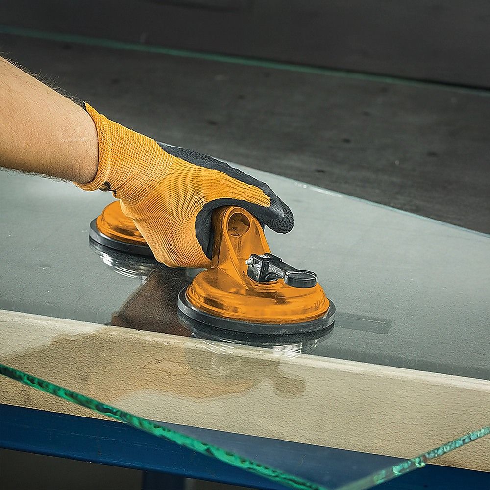 Suction Cup Glazer Glass Sucker Lifter 2X 100kg Aluminum Alloy Double Locking