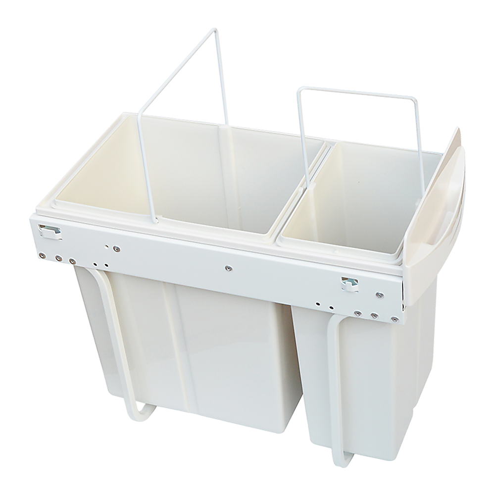 Kitchen Pull Out Bin Double Slide Garbage Rubbish Waste 10L + 20L