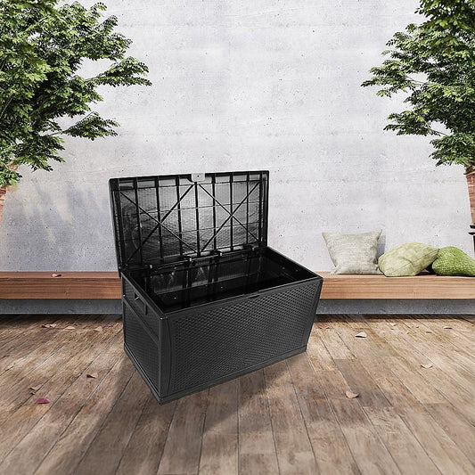 Outdoor Storage Plastic Bench Box 450L Patio Deck Box
