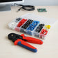 Bootlace Ferrule Crimper Kit 1200Pcs 0.25-10mm² Cord End Ratchet Crimping Tool