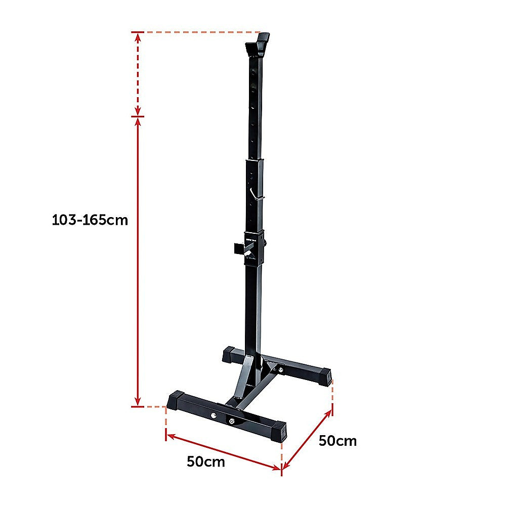 Adjustable Rack Pair Sturdy Steel Squat Barbell Bench Press Stands GYM/Home
