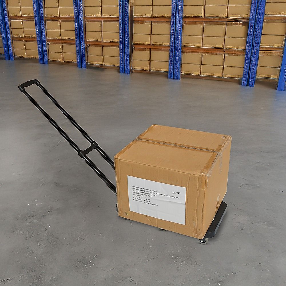 Hand Flatbed Trolley Cart Foldable with 6 x 360 Degree Rotating Wheels Load 200Kg