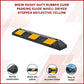 Heavy Duty Rubber Curb Parking Guide Wheel Driveway Stopper Reflective 90cm - Yellow