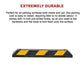 Heavy Duty Rubber Curb Parking Guide Wheel Driveway Stopper Reflective 90cm - Yellow