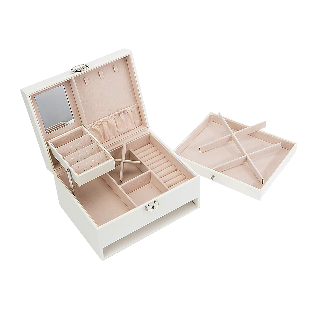 Jewellery Storage Box Girls Rings Necklaces Display Organiser Case
