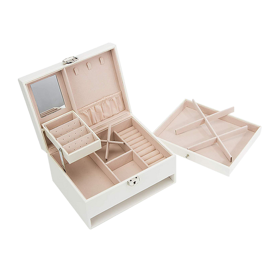 Jewellery Storage Box Girls Rings Necklaces Display Organiser Case