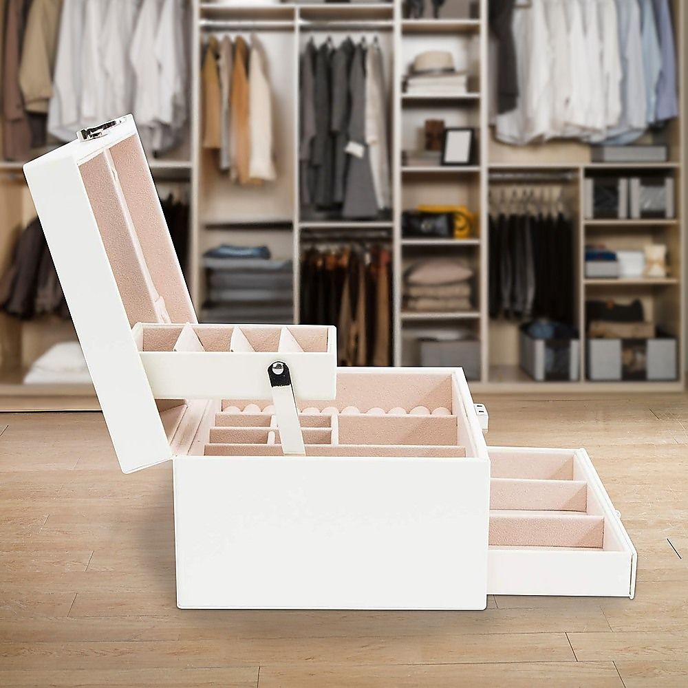 Jewellery Storage Box Girls Rings Necklaces Display Organiser Case