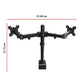 Dual LCD Monitor Desk Mount Stand Adjustable Fits 2 Screens Up To 27"