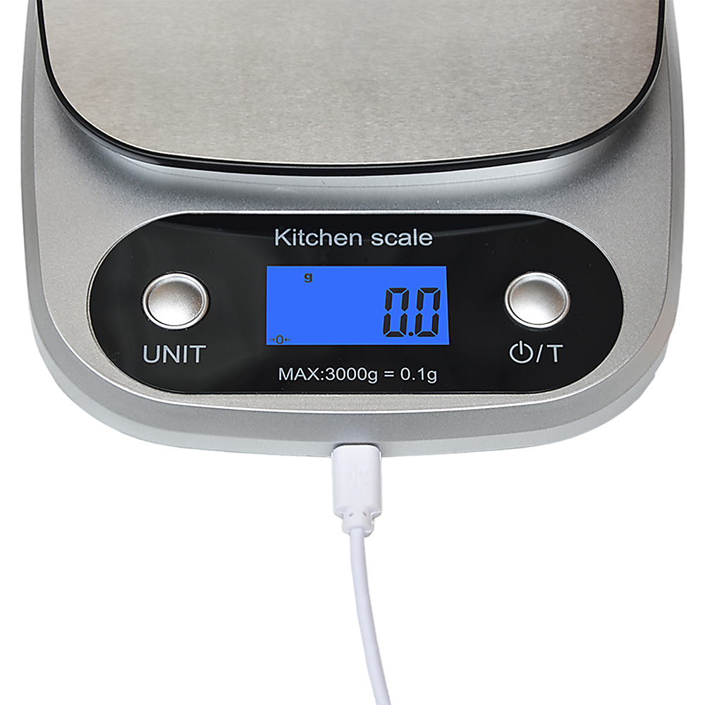 Digital Kitchen Scale 0.1g High Precision Rechargeable Food Scale - 3KG