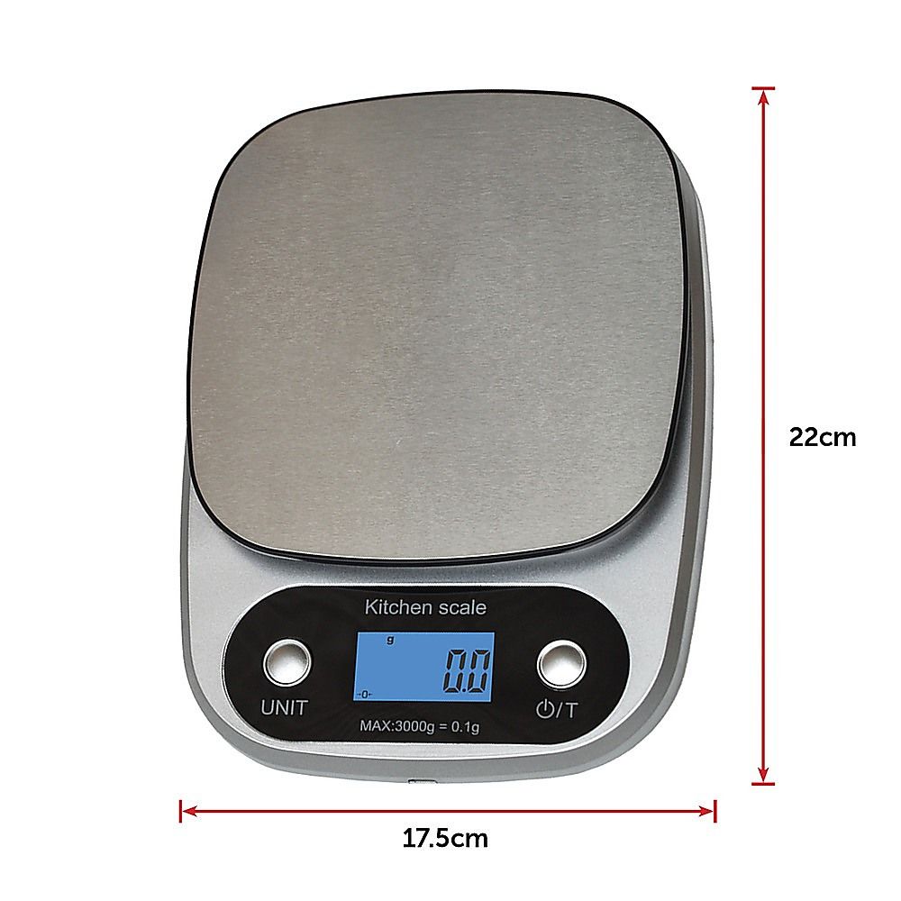 Digital Kitchen Scale 0.1g High Precision Rechargeable Food Scale - 3KG