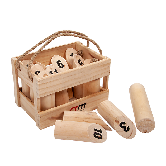 Wooden Number Toss Outdoor Game Set with Carry Case