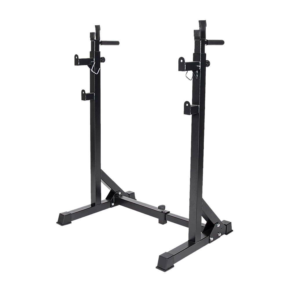 Squat Rack Commercial Adjustable Pair Fitness Exercise Weight Lifting Gym Barbell Stand