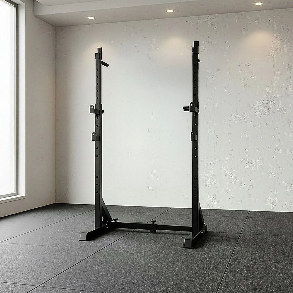 Squat Rack Commercial Adjustable Pair Fitness Exercise Weight Lifting Gym Barbell Stand