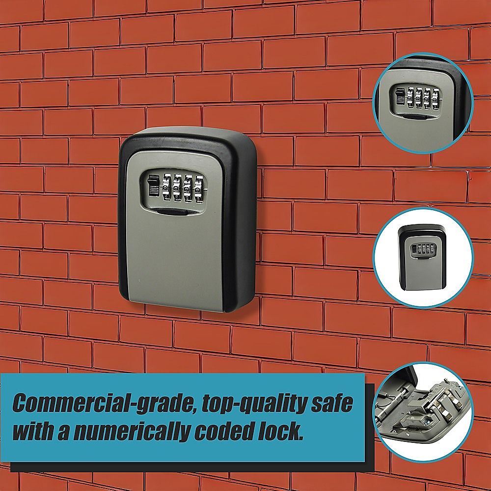 Commercial Grade Lock Wall Mounted Key Safe Storage Lock Box for Security
