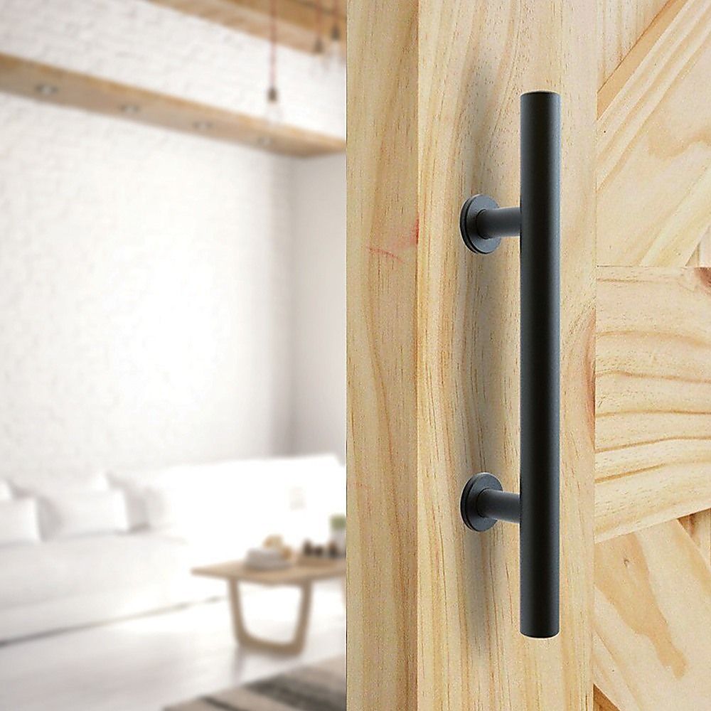 Carbon Steel Door Handle & Flush Pull for Wood Door or Gate - 12" Hardware