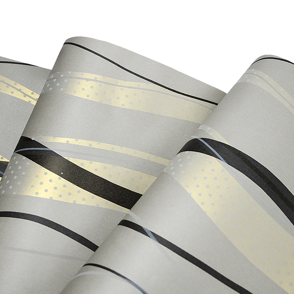 Wallpaper Flocking Simple Curves Non-Woven Wall Paper Roll