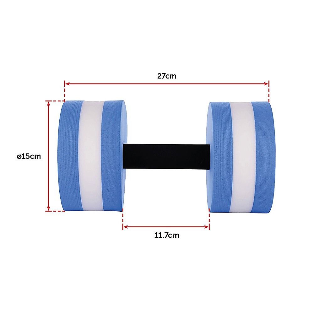 Water Aerobics Dumbbell Set of 2 EVA Aquatic Barbell for Aqua Fitness