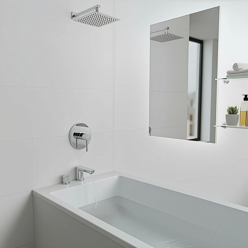 Shower Bath Mixer Tap Bathroom WATERMARK Approved - Chrome