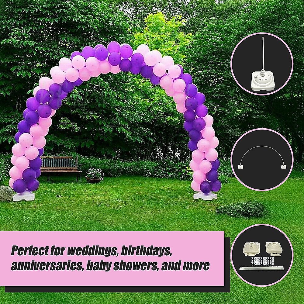 Balloon Arch Column Kit 3x4m Full Set Floor Base Stand for Wedding & Party