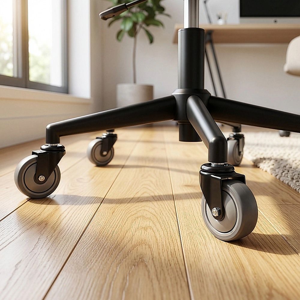 Office Chair Caster Wheels Set of 5 - Heavy Duty & Safe for All Floors with Universal Fit